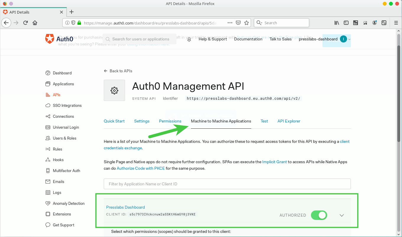 Auth0 - Machine To Machine Applications