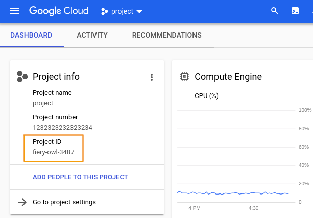 Gitlab Google cloud project ID