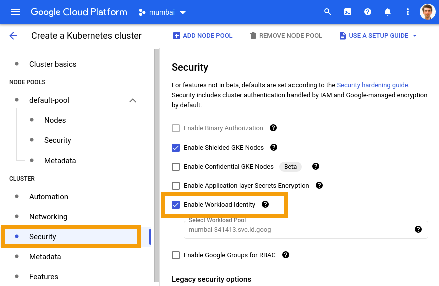 Enable Workload Identity