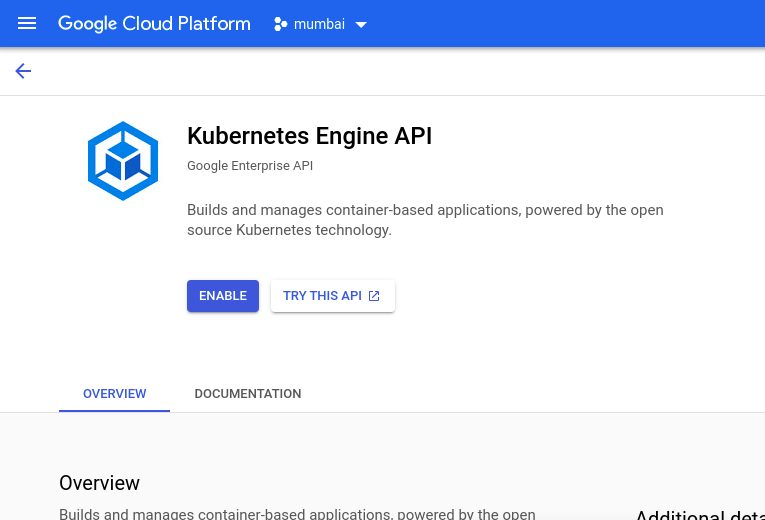 Enable Kubernetes API