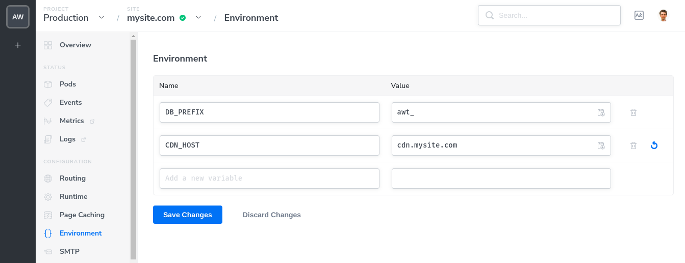 Configure Offload Subdomain